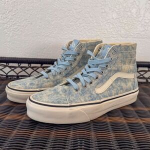 Vans SK8-HI Tapered Blue denim Destroy Canvas Sneakers 6.5 S46